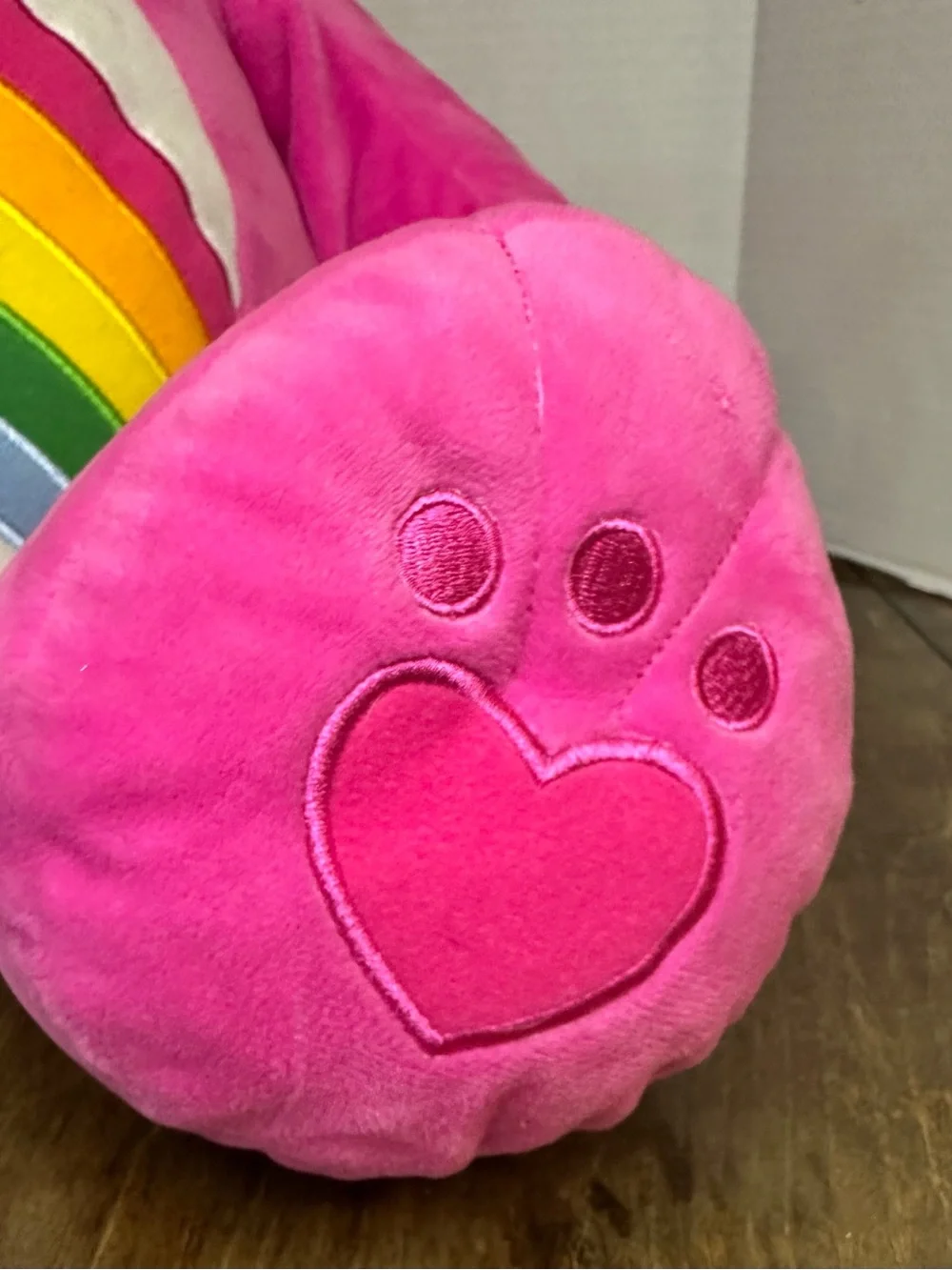 Care Bear Cheer Rainbow XL Pink Plush 32